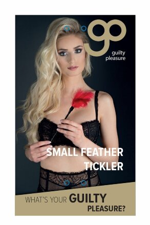 Пластиковая метелочка с красными пёрышками Small Feather Tickler - 32 см. 