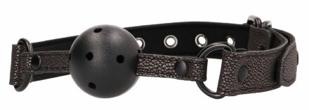 Серый кляп-шарик Elegant Ball Gag 