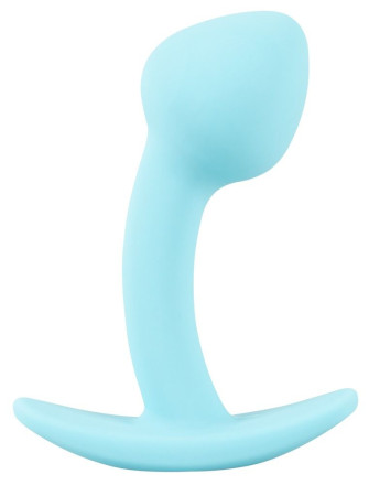 Голубая анальная втулка Mini Butt Plug - 7,1 см. 