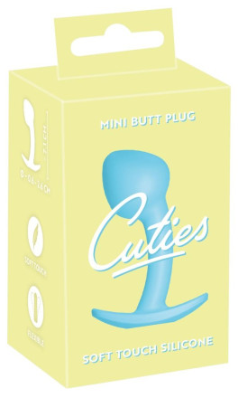 Голубая анальная втулка Mini Butt Plug - 7,1 см. 