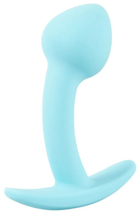 Голубая анальная втулка Mini Butt Plug - 7,1 см. 