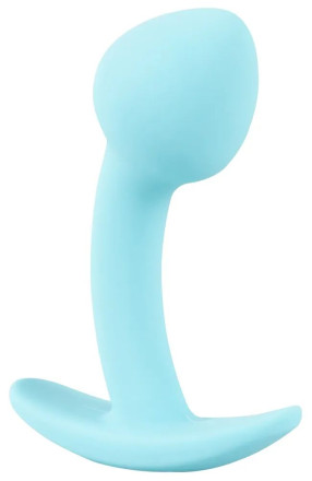 Голубая анальная втулка Mini Butt Plug - 7,1 см. 