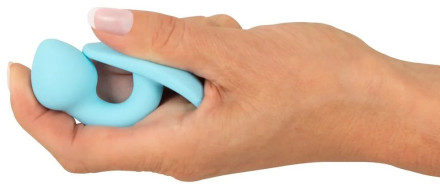 Голубая анальная втулка Mini Butt Plug - 7,1 см. 