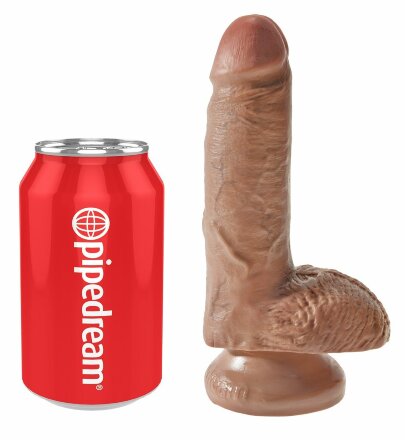 Фаллоимитатор-мулат с мошонкой 7&quot; Cock with Balls - 19,4 см. 