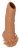 Телесная насадка с усиками и открытой головкой Nude Sleeve M - 12 см. 