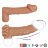 Телесная насадка с усиками и открытой головкой Nude Sleeve M - 12 см. 