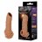 Телесная насадка с усиками и открытой головкой Nude Sleeve M - 12 см. 