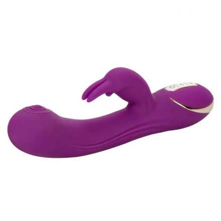 Фиолетовый вибратор-кролик Signature Silicone Thumping Rabbit с пульсирующим воздействием - 22,75 см. 