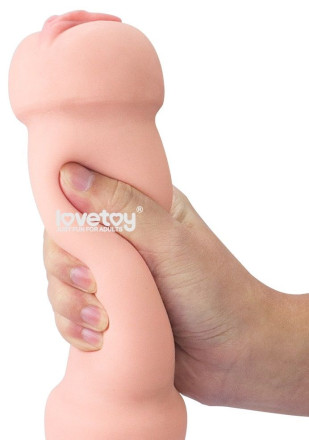 Телесный двусторонний мастурбатор Training Master Double Side Stroker Pussy and Anus 
