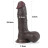 Темнокожий фаллоимитатор с присоской 7.8 Sliding Skin Dual Layer Dong - 19,5 см. 