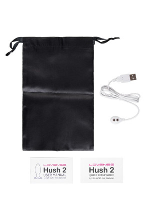 Черная анальная вибропробка HUSH 2 Size L - 12,1 см. 