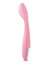 Нежно-розовый клиторальный вибратор Keri Pale Pink - 17 см.