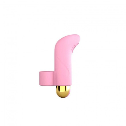 Розовый вибратор на палец Touch Me - 8,6 см. 