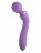 Фиолетовый двусторонний вибростимулятор Duo Wand Massage-Her - 19,6 см. 