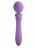 Фиолетовый двусторонний вибростимулятор Duo Wand Massage-Her - 19,6 см. 