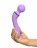 Фиолетовый двусторонний вибростимулятор Duo Wand Massage-Her - 19,6 см. 