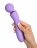 Фиолетовый двусторонний вибростимулятор Duo Wand Massage-Her - 19,6 см. 