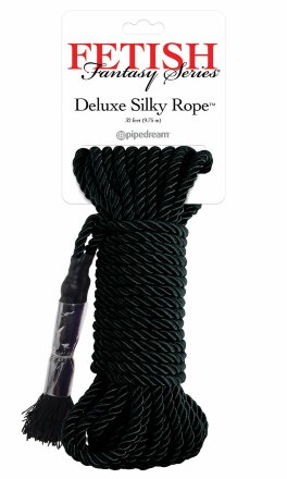 Черная веревка для фиксации Deluxe Silky Rope - 9,75 м. 