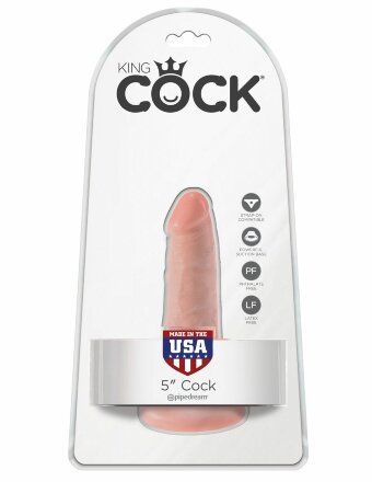 Анальный фаллоимитатор на присоске 5&quot; Cock - 14 см. 