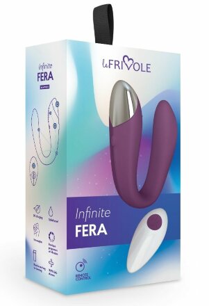 Фиолетовый вибратор для пар Fera с пультом ДУ 