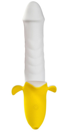 Мощный пульсатор в форме банана Banana Pulsator - 19,5 см. 