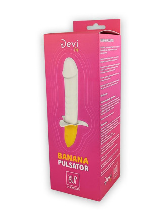 Мощный пульсатор в форме банана Banana Pulsator - 19,5 см. 