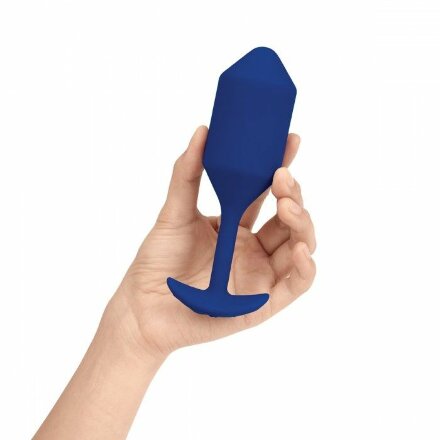 Синяя пробка для ношения с вибрацией Snug Plug 4 - 14 см. 