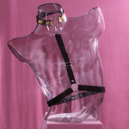 Золотисто-черная портупея Harness cognac 