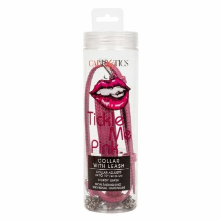 Розовый ошейник с поводком Tickle Me Pink Collar With Leash 