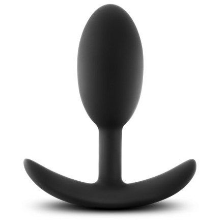 Черная анальная пробка Silicone Vibra Slim Plug Medium - 10,2 см. 