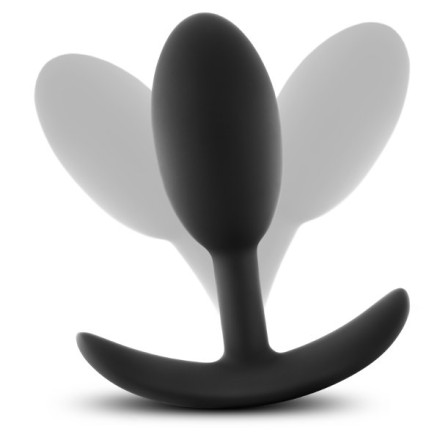 Черная анальная пробка Silicone Vibra Slim Plug Medium - 10,2 см. 
