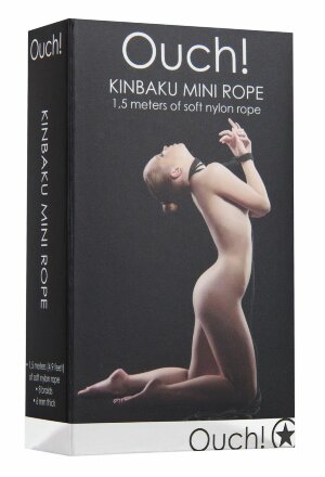 Чёрная веревка для бондажа Kinbaku Mini - 1,5 м. 