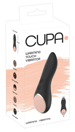 Черный клиторальный вибратор Cupa Touch с подогревом 