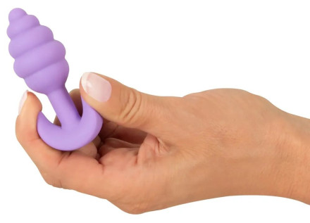 Фиолетовая анальная втулка Mini Butt Plug - 7,5 см. 