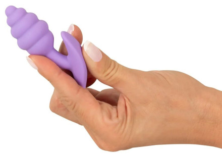 Фиолетовая анальная втулка Mini Butt Plug - 7,5 см. 