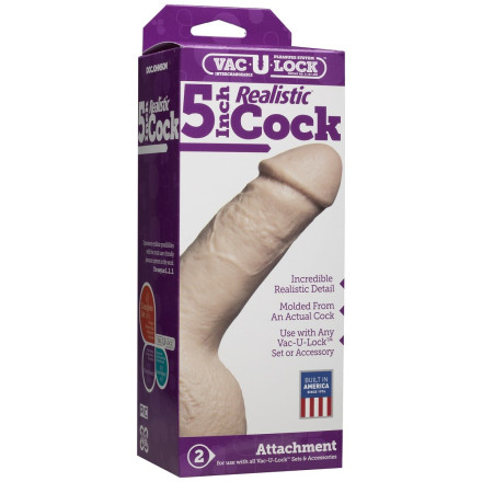 Насадка-реалистик для трусиков Vac-U-Lock 5  Realistic - 12,7 см. 