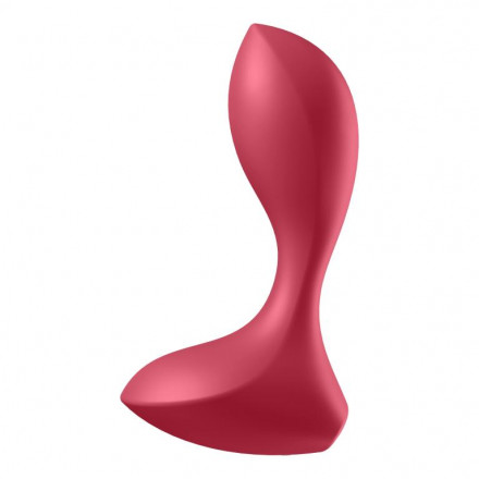 Красный вибромассажёр простаты Satisfyer Backdoor Lover - 14 см. 