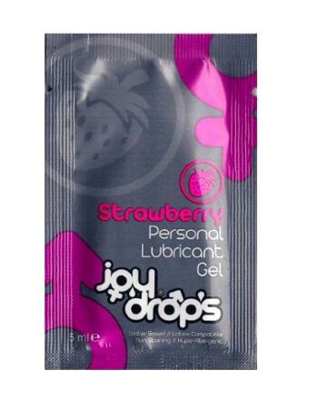 Пробник смазки на водной основе с ароматом клубники JoyDrops Strawberry - 5 мл. 