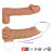 Телесная насадка с усиками и открытой головкой Nude Sleeve L - 14 см. 