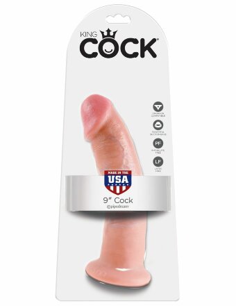 Телесный фаллоимитатор 9&quot; Cock - 22,9 см. 