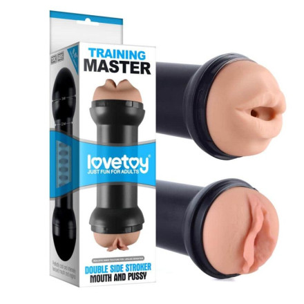 Двусторонний мастурбатор Training Master Double Side Stroker Mouth and Pussy 