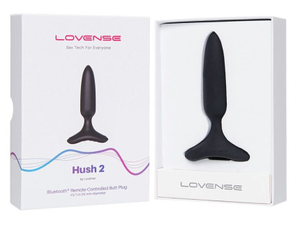 Черная анальная вибропробка HUSH 2 Size XS - 12,1 см. 
