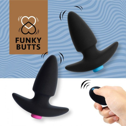 Набор из двух черных анальных плагов для пары FunkyButts 