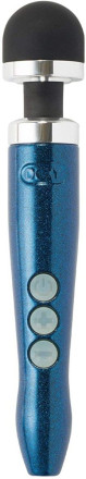 Синий беспроводной вибратор Doxy Die Cast 3R Rechargeable Wand - 28 см. 