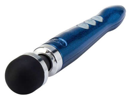 Синий беспроводной вибратор Doxy Die Cast 3R Rechargeable Wand - 28 см. 