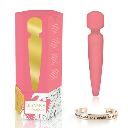 Коралловый wand-вибратор Bella - 19 см. 
