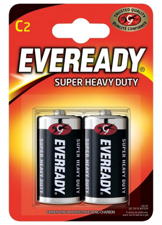 Батарейки EVEREADY SUPER R14 С 1,5V - 2 шт. 