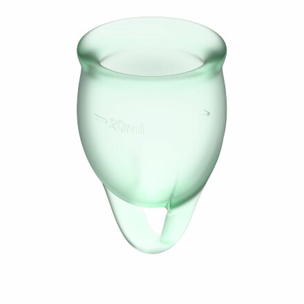 Набор зеленых менструальных чаш Feel confident Menstrual Cup 