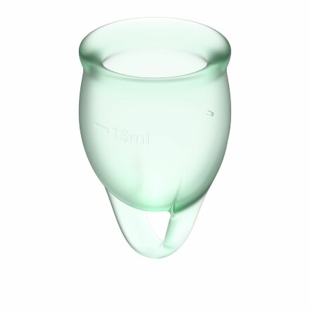 Набор зеленых менструальных чаш Feel confident Menstrual Cup 