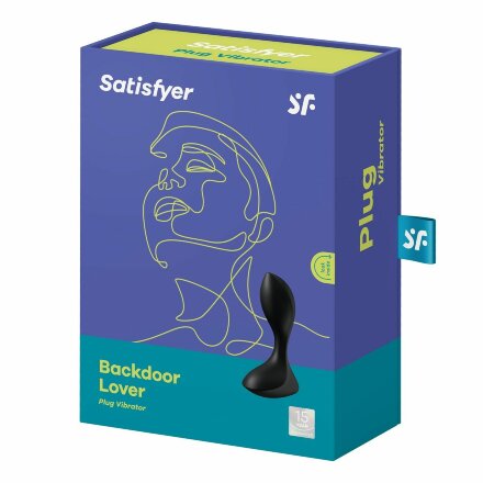 Чёрный вибромассажёр простаты Satisfyer Backdoor Lover - 14 см. 